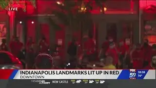 Indy lights red in support of live events venues in need of financial support