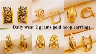 Daily wear hoop Earrings designs with weight & price #lifestylegold