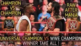 Kofi Kingston vs Seth Rollins for Universal , WWE Championship ! WWE Raw 8 april 2019 Highlights !