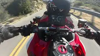 Fast motorcycle ride up upper big tujunga canyon aka 9 mile (unedited)