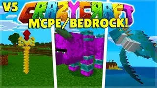 CRAZYCRAFT MODPACK FOR MINECRAFT PE/BEDROCK UPDATED! (iOS, Android, Win 10 & Xbox)