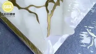 Calacatta gold marble mix brass mosaic