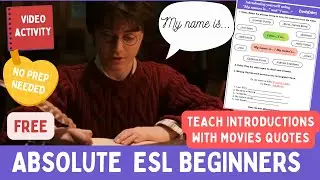 ESL Activity for Beginners: &ldquo;My name is / I am&rdquo; | Speaking Practice Worksheet for Class