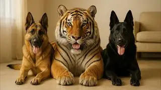 Two German Shepherds Raised a Tiger Cub &mdash; Now Tiger Thinks He&rsquo;s a Dog!