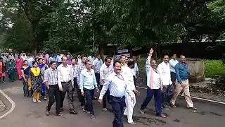 Non Teaching Staff Association SGSITS. Protest for demand 35th Day.