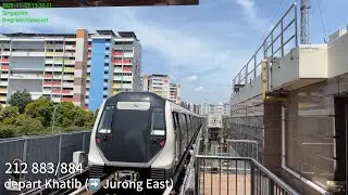 ⁴ᴷ⁶⁰ [SMRT] Alstom Movia R151 [883/884] depart NS14 Khatib (➡️ Jurong East)