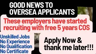 Unskilled jobs with free visa sponsorship UK 🇬🇧