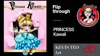 [ KEVIN TEO ART ] COLORING BOOK ❤️ Princess KAWAII ❤️ FLIP