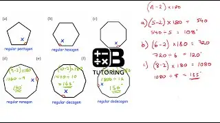 Interior angles in Regular Polygons - GCSE Maths Revision OBTutoring