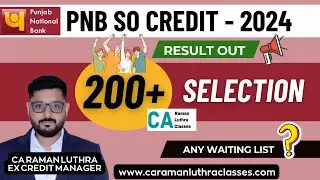 PNB JMGS -1 Credit Officer 2024 RESULTs Out ! | 200+ Selections | Any Waiting List ?