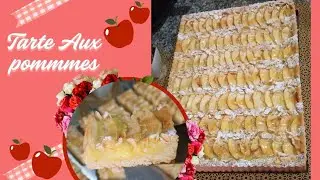 طارط التفاح بكريمة خطيرة 🍎😋🍏