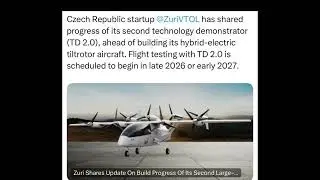 Czech Republic 🇨🇿 startup ZuriVTOL has shared progress of its second technology demonstration 