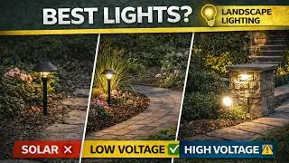 Low Voltage, High Volt, or Solar? The BEST Lights for Your Landscape Project
