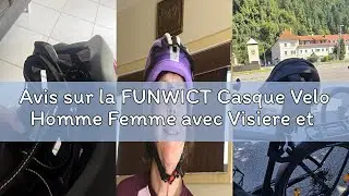Avis sur la FUNWICT Casque Velo Homme Femme avec Visiere et Lunettes D&eacute;tachables, Casque V&eacute;lo Casque