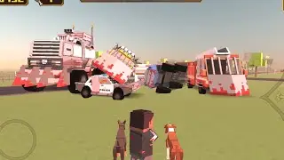 BLOCKAPOLYPSE Zombie Shooter: Bumped Cars Left near the Cemetery  | Vehicles left to Rust