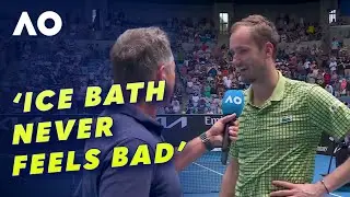Daniil Medvedev is KEEN to cool down after a SCORCHING round | Wide World of Sports