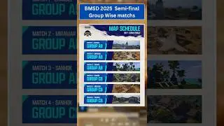 BMPS 2025 Semi Finals Day 1 Match Schedule | Group Wise Matches Today 🔥 BGMI Esports