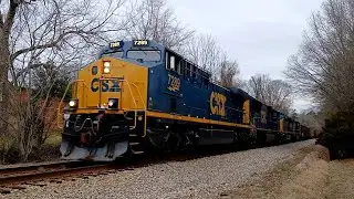 CSXT 7289 Leads CSX Train E904 At Cross Hill SC On The Monroe Subdivision 