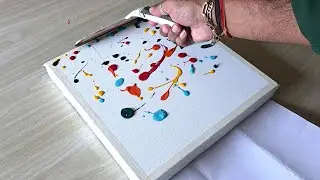 Simple Canvas Painting Idea / Easy Acrylic Painting / For Beginners / 365 Days Challenge / Day #30
