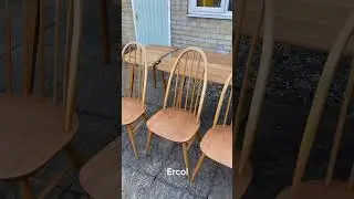 Ercol dining table and chairs reglued and repolished #ercol #osmo