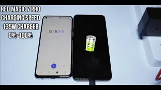 Red Magic 7 Pro Battery charge test 0%-100% 135W charging speed FASTEST IN THE WORLD 🔥🔥