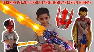 UNBOXING MAINAN TOPENG ROBOT, PEDANG ROBOT DAN KOSTUM SUPERHERO‼️