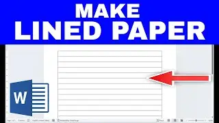 How to Make 'Lined' Paper in Word | Make Journal or Notebook Paper Using Word