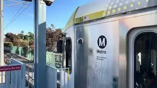 2018 LACMTA E Line Kinki Sharyo P3010 1186 Departing Westwood/Rancho Park Station