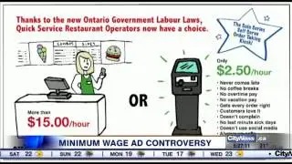 Controversial ad touts benefits of machines over minimum wage workers
