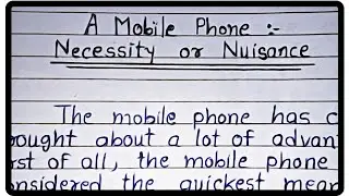 A mobile phone: Necessity or Nuisance essay in English | Essay on Mobile | A mobile phone essay |