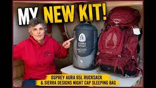 Ospry Aura 65L Rucksack and Sierra Designs Night Cap Sleeping Bag