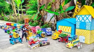 WADIDAW !! Mobil Truk Tronton Panjang Bongkar Mainan Mobil Mobilan Truk Molen, Loader, Excavator