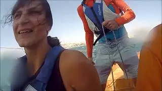 Goat Island skiff Athens Greece 30 knots Northern wind