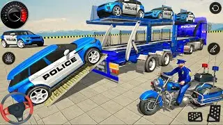 Us Police Car Transporter Trailer 🚛 Truck Driver 3D || Flash Gaming Zone
