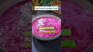 Pink Flower Cucumber Snack | Dragon Fruit Infused Recipe #shortsfood #easyrecipe