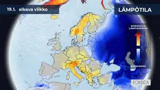 Kuukausiennuste l&auml;mp&ouml;tiloista 12.1.2026