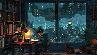 rainy pixel room &ndash; lofi beats to focus, draw & dream  🌧️