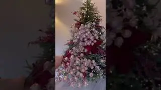 decorate my christmas tree 2022 🎄 burgundy, champagne & blush ✨ #christmastree #christmas2022