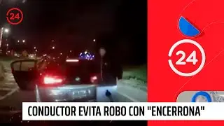 Impactante video: Conductor evita robo con 