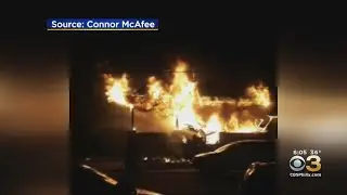 Upper Chichester Township Home Engulfed In Flames After Car Crashes Into It