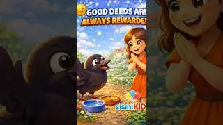 Good Deeds Are Always Rewarded 🐦✨ | Kind Crow Story for Kids | Sisinikids