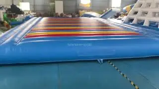 10x6m Funny Inflatable Bounce Pad Trampoline Mat Near Me Tarpaulin Rainbow Inflatable Jumping Pad