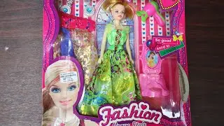Fashion Vogue Style Barbie Set Unboxing | Pink Barbie Set With Beautiful Dress | Hungry Chef