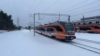 Train traffic at Pääsküla #4k 