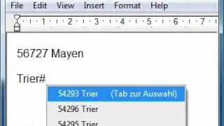 Postleitzahlen
