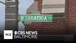 Baltimore firefighter in critical condition after medical emergency on ladder