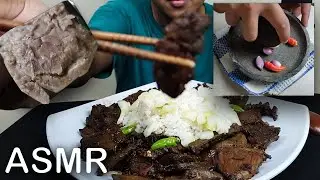 Traditional Recipe Homemade Raw Spices Beef ASMR Eating No Talking (Mukbang ASMR) Asian Recipes