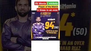 Iftikhar Ahmed 6 sixes to Wahab Riaz #iftimania #6sixes #wahabriaz #qgvspz #shorts