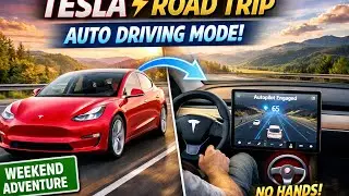 Tesla Auto Driving Mode on a Weekend Road Trip | Smooth & Relaxing Drive