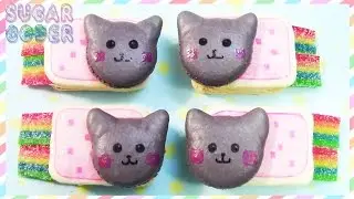 NYAN CAT MACARONS COOKIES, KAWAII DESSERT IDEAS